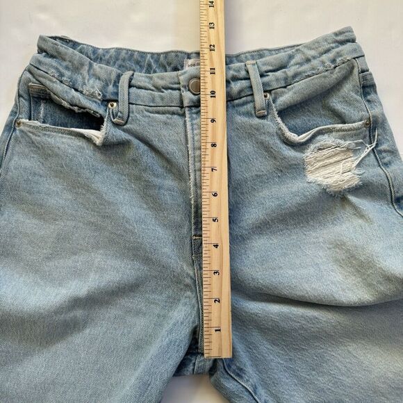 Good American GOOD MOM JEANS GM602T BLUE636 Size 2/26 Light Wash Distressed - Picture 7 of 9